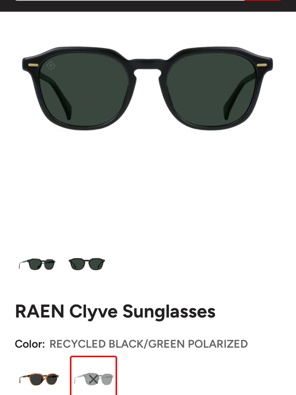 RAEN Sunglasses in Recycled Black with Green Lenses